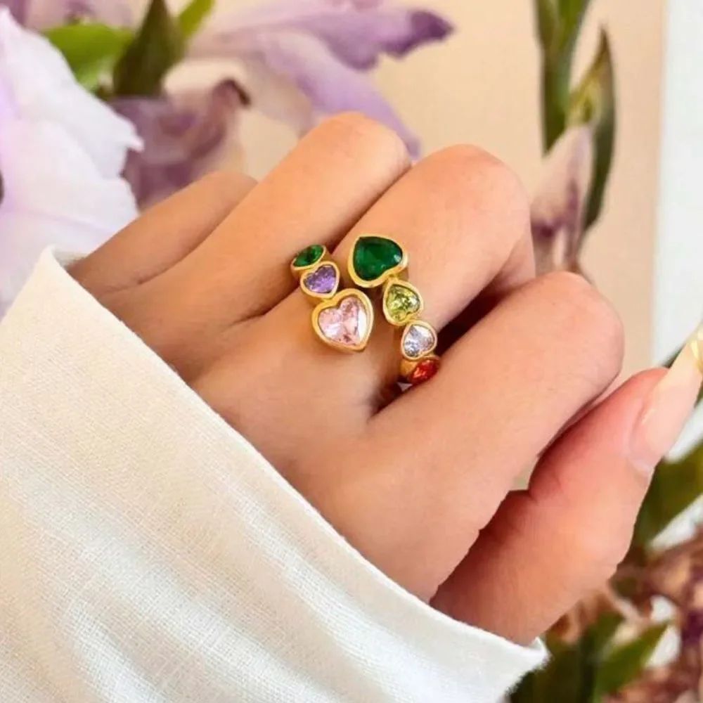 Multicolor Gemstone Ring Q589
